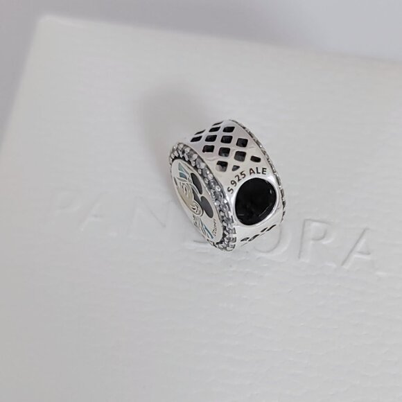 Pandora Disney Riviera Resort Button Charm Bracelet Pendant S925 Silver with box - Picture 5 of 6